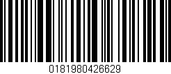 Código de barras (EAN, GTIN, SKU, ISBN): '0181980426629'