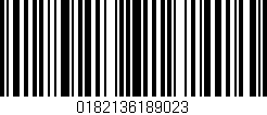 Código de barras (EAN, GTIN, SKU, ISBN): '0182136189023'