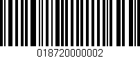 Código de barras (EAN, GTIN, SKU, ISBN): '018720000002'