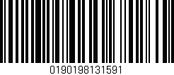 Código de barras (EAN, GTIN, SKU, ISBN): '0190198131591'