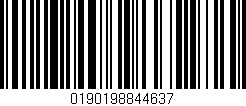 Código de barras (EAN, GTIN, SKU, ISBN): '0190198844637'