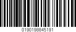 Código de barras (EAN, GTIN, SKU, ISBN): '0190198845191'