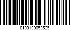 Código de barras (EAN, GTIN, SKU, ISBN): '0190198859525'