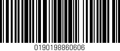 Código de barras (EAN, GTIN, SKU, ISBN): '0190198860606'