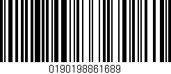 Código de barras (EAN, GTIN, SKU, ISBN): '0190198861689'