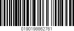 Código de barras (EAN, GTIN, SKU, ISBN): '0190198862761'