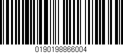 Código de barras (EAN, GTIN, SKU, ISBN): '0190198866004'