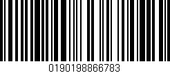 Código de barras (EAN, GTIN, SKU, ISBN): '0190198866783'