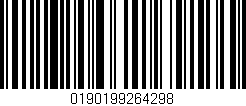 Código de barras (EAN, GTIN, SKU, ISBN): '0190199264298'