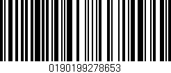 Código de barras (EAN, GTIN, SKU, ISBN): '0190199278653'