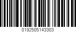 Código de barras (EAN, GTIN, SKU, ISBN): '0192505143303'