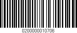 Código de barras (EAN, GTIN, SKU, ISBN): '0200000010706'