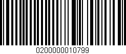 Código de barras (EAN, GTIN, SKU, ISBN): '0200000010799'