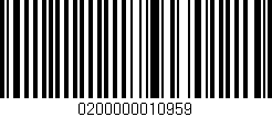 Código de barras (EAN, GTIN, SKU, ISBN): '0200000010959'