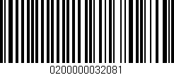 Código de barras (EAN, GTIN, SKU, ISBN): '0200000032081'
