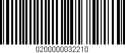 Código de barras (EAN, GTIN, SKU, ISBN): '0200000032210'