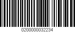 Código de barras (EAN, GTIN, SKU, ISBN): '0200000032234'