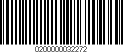 Código de barras (EAN, GTIN, SKU, ISBN): '0200000032272'