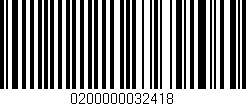 Código de barras (EAN, GTIN, SKU, ISBN): '0200000032418'