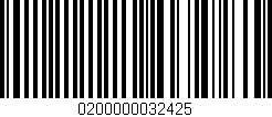 Código de barras (EAN, GTIN, SKU, ISBN): '0200000032425'