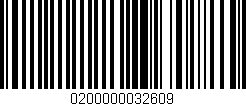 Código de barras (EAN, GTIN, SKU, ISBN): '0200000032609'