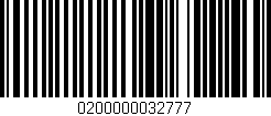Código de barras (EAN, GTIN, SKU, ISBN): '0200000032777'