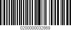 Código de barras (EAN, GTIN, SKU, ISBN): '0200000032869'