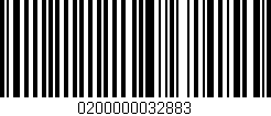 Código de barras (EAN, GTIN, SKU, ISBN): '0200000032883'