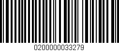 Código de barras (EAN, GTIN, SKU, ISBN): '0200000033279'