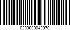 Código de barras (EAN, GTIN, SKU, ISBN): '0200000040970'