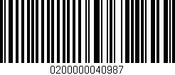 Código de barras (EAN, GTIN, SKU, ISBN): '0200000040987'