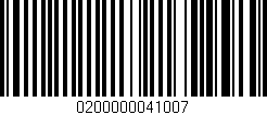 Código de barras (EAN, GTIN, SKU, ISBN): '0200000041007'