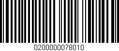 Código de barras (EAN, GTIN, SKU, ISBN): '0200000078010'