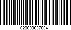 Código de barras (EAN, GTIN, SKU, ISBN): '0200000078041'