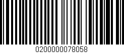 Código de barras (EAN, GTIN, SKU, ISBN): '0200000078058'