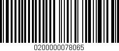 Código de barras (EAN, GTIN, SKU, ISBN): '0200000078065'