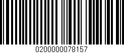 Código de barras (EAN, GTIN, SKU, ISBN): '0200000078157'