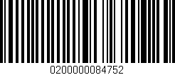 Código de barras (EAN, GTIN, SKU, ISBN): '0200000084752'