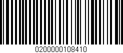 Código de barras (EAN, GTIN, SKU, ISBN): '0200000108410'