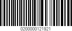 Código de barras (EAN, GTIN, SKU, ISBN): '0200000121921'