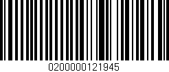 Código de barras (EAN, GTIN, SKU, ISBN): '0200000121945'