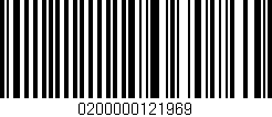 Código de barras (EAN, GTIN, SKU, ISBN): '0200000121969'