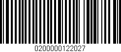 Código de barras (EAN, GTIN, SKU, ISBN): '0200000122027'