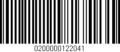 Código de barras (EAN, GTIN, SKU, ISBN): '0200000122041'