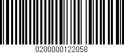 Código de barras (EAN, GTIN, SKU, ISBN): '0200000122058'