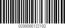 Código de barras (EAN, GTIN, SKU, ISBN): '0200000122102'