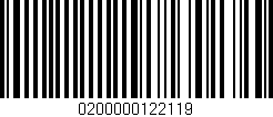 Código de barras (EAN, GTIN, SKU, ISBN): '0200000122119'