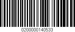 Código de barras (EAN, GTIN, SKU, ISBN): '0200000140533'