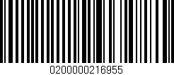 Código de barras (EAN, GTIN, SKU, ISBN): '0200000216955'