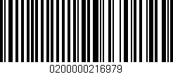 Código de barras (EAN, GTIN, SKU, ISBN): '0200000216979'